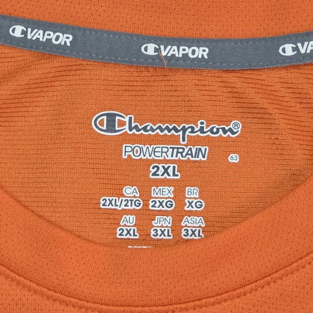 Champion 2-‎ Men's Shirts 2XL 1-Orange/Gray Vapor & 1-Purple Short Sleeve Tee - Picture 2 of 8
